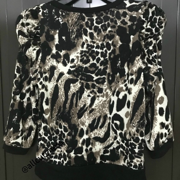 Leopard Animal Print Cardigan Size S - Picture 3 of 3